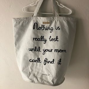 ❌SOLD❌Bloomingville Laundry Bag Teal & Off-White